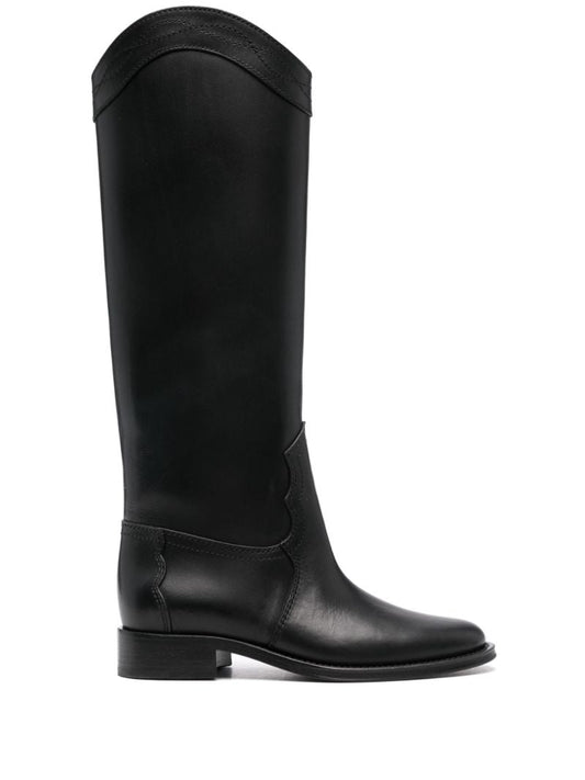 Black Kate 30 Leather Knee-high Boots