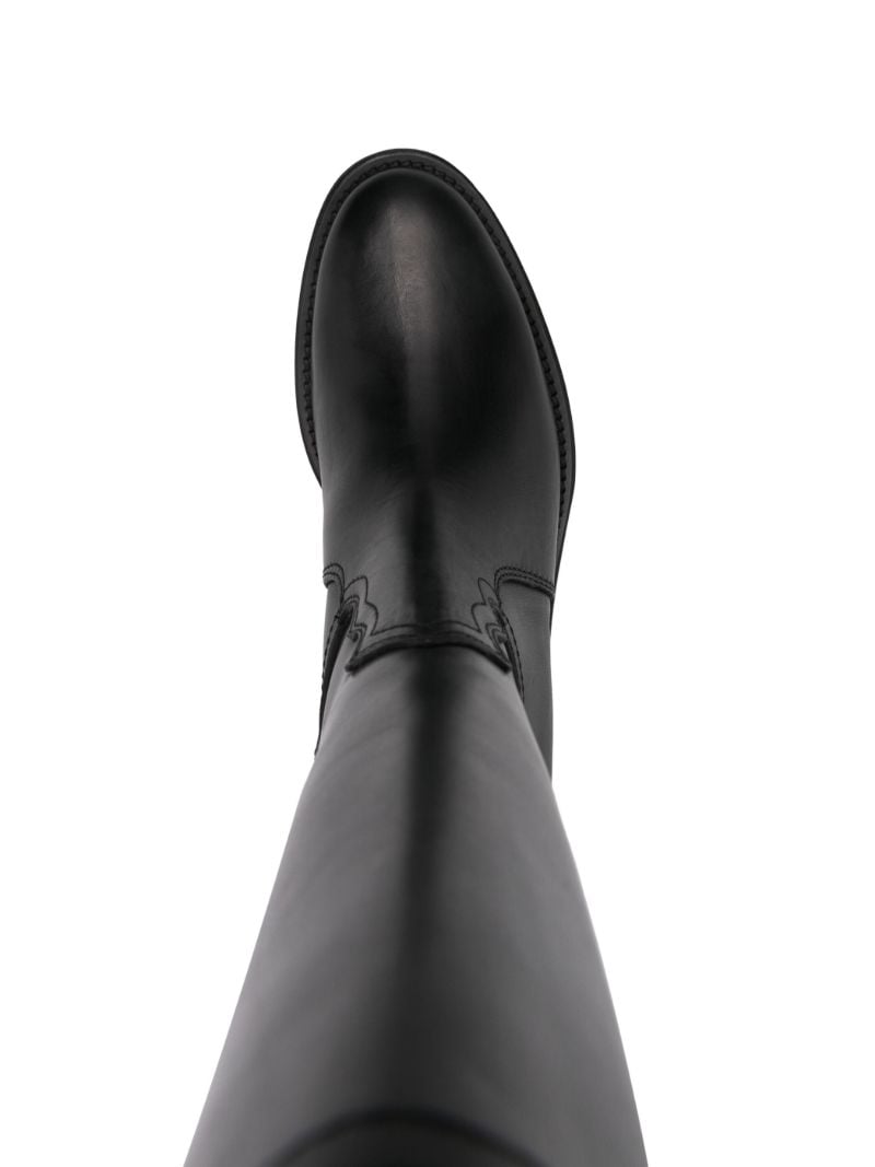 Black Kate 30 Leather Knee-high Boots