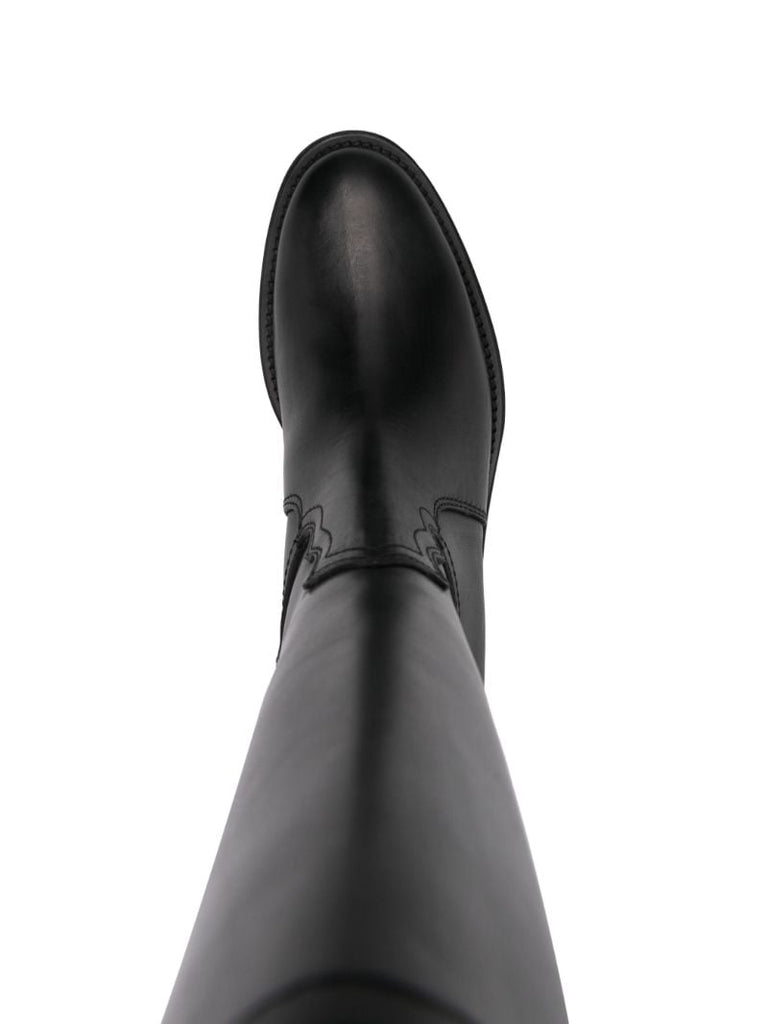 Black Kate 30 Leather Knee-high Boots