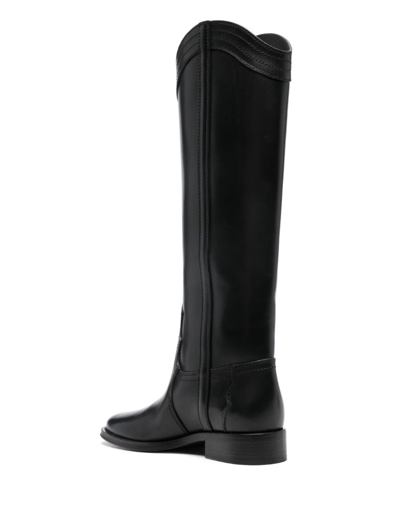 Black Kate 30 Leather Knee-high Boots