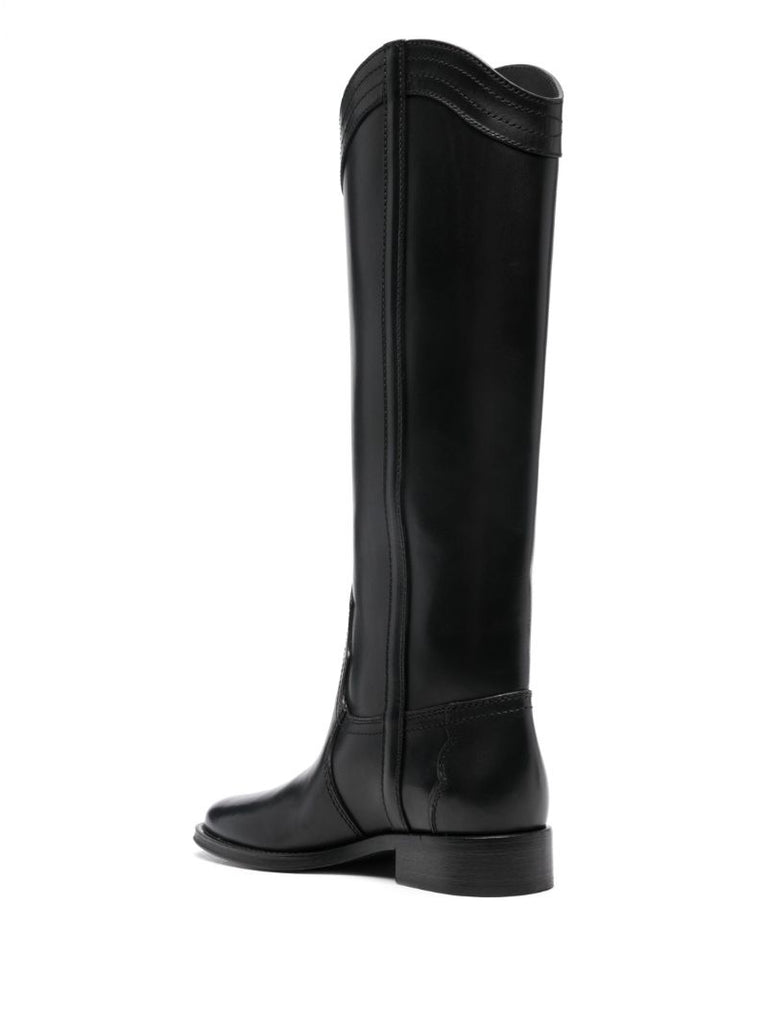 Black Kate 30 Leather Knee-high Boots