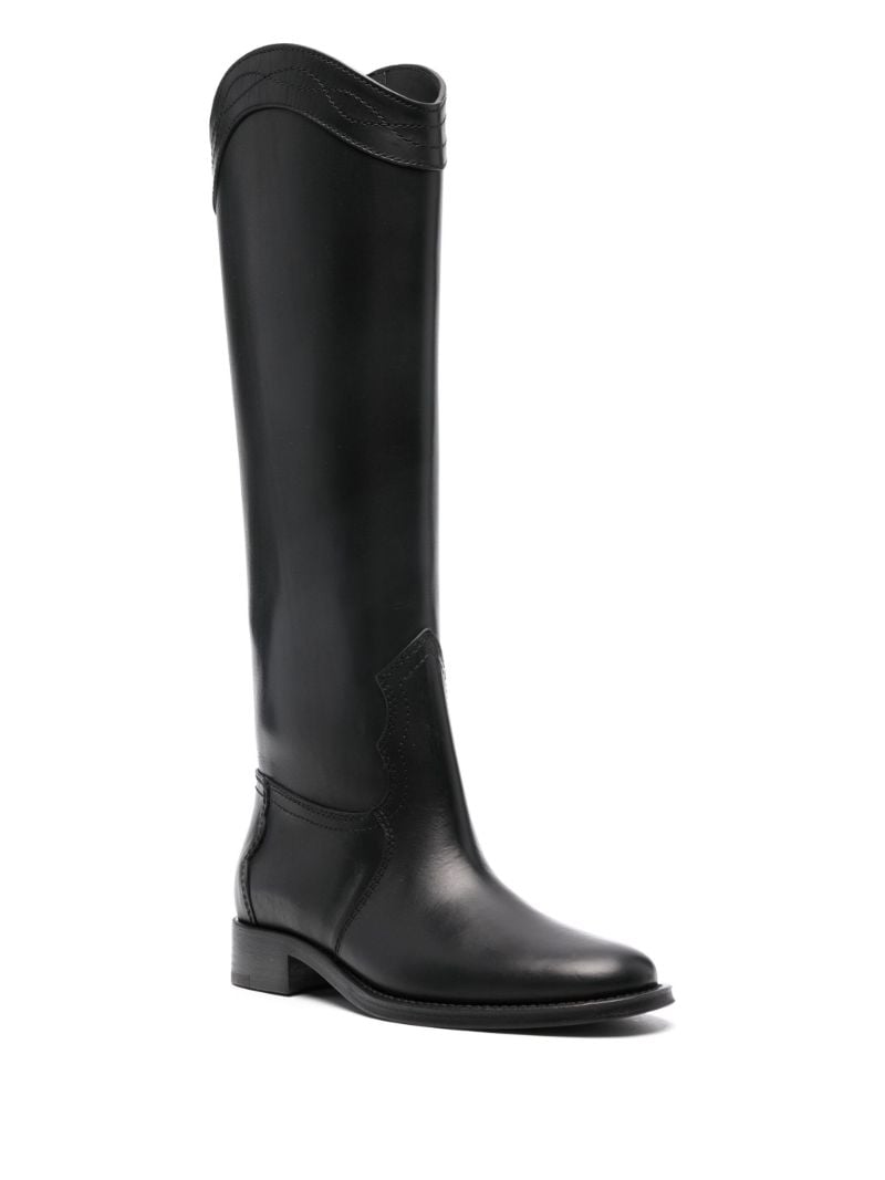 Black Kate 30 Leather Knee-high Boots