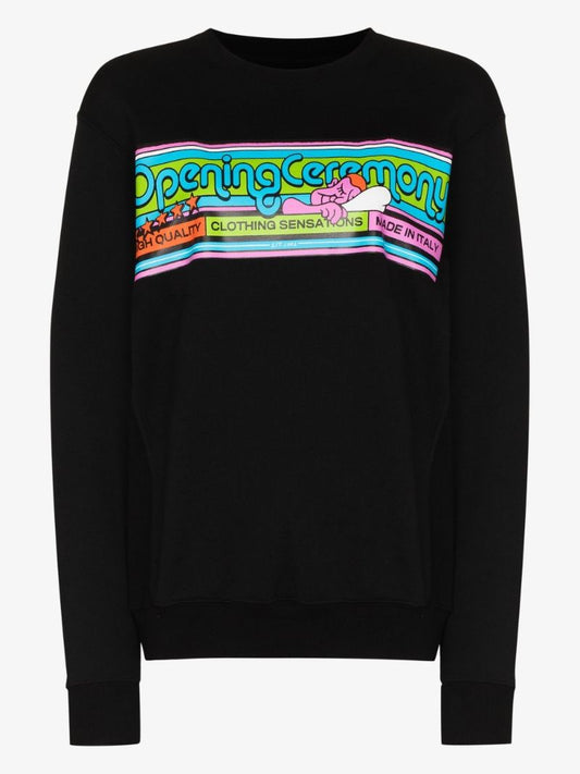 Cartoon Logo Cotton Sweatshirt