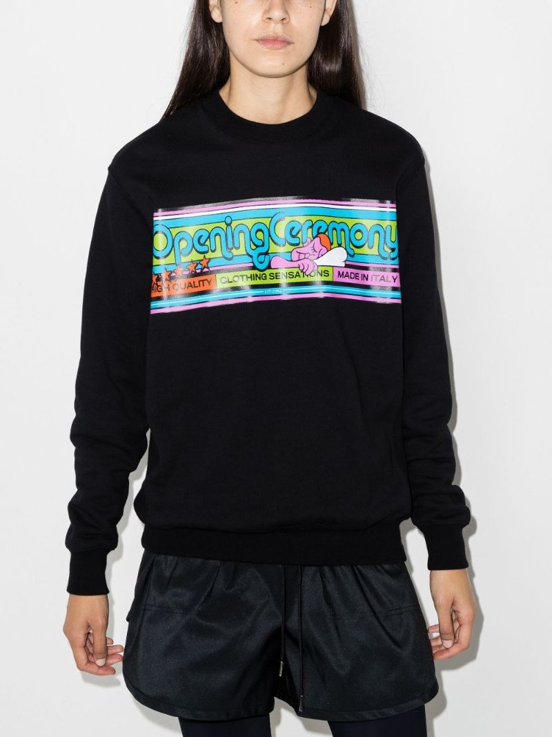 Cartoon Logo Cotton Sweatshirt
