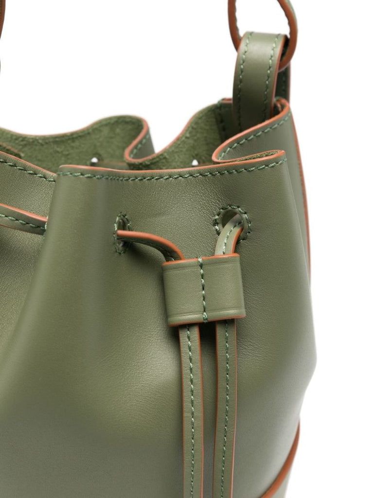 Green Balloon Mini Leather Bucket Bag