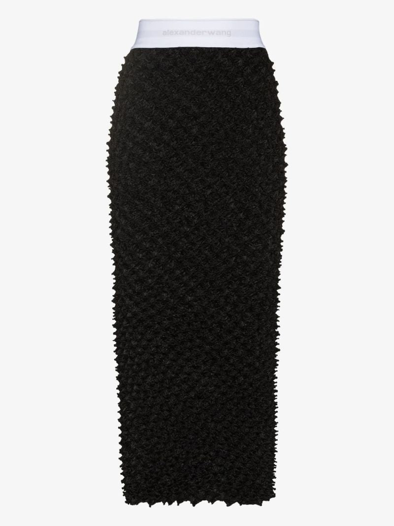 Logo Waistband Shibori Midi Skirt