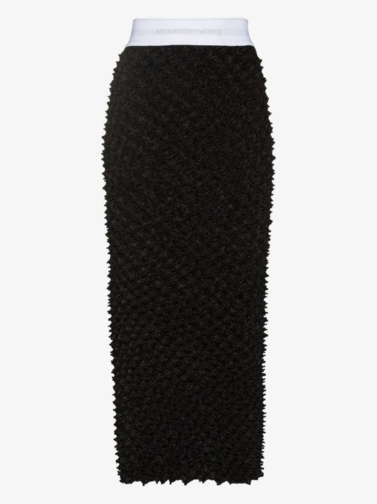 Logo Waistband Shibori Midi Skirt