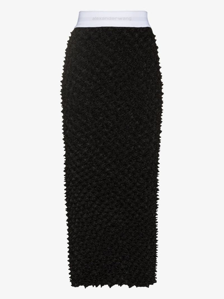 Logo Waistband Shibori Midi Skirt