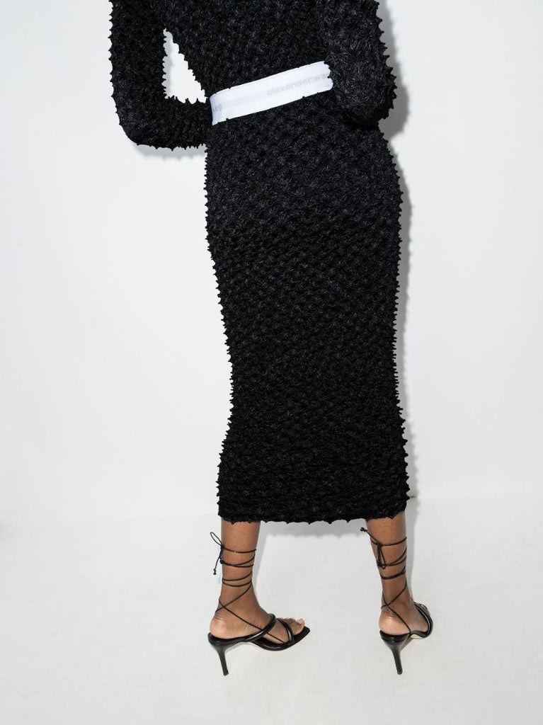 Logo Waistband Shibori Midi Skirt