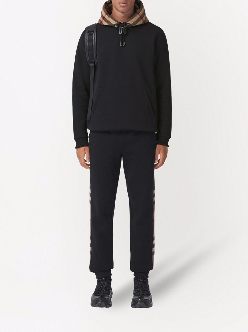 Black Checked Hoodie