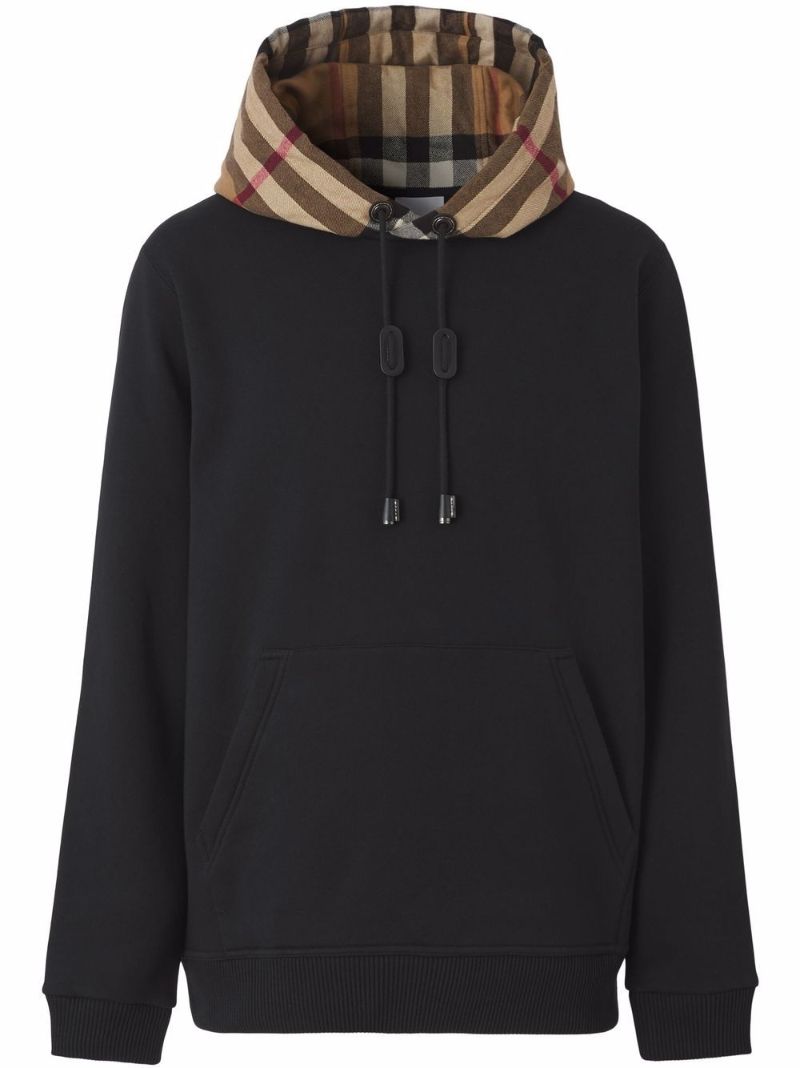 Black Checked Hoodie