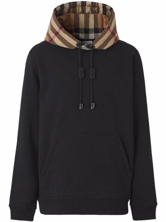 Black Checked Hoodie