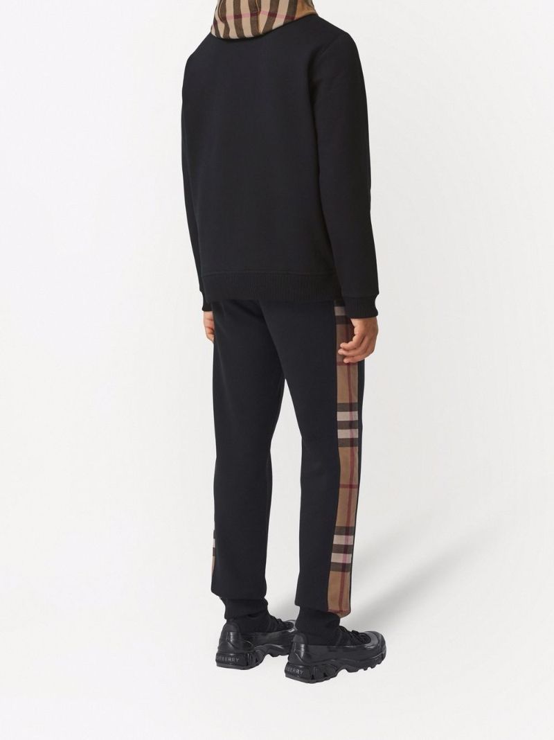 Black Checked Hoodie