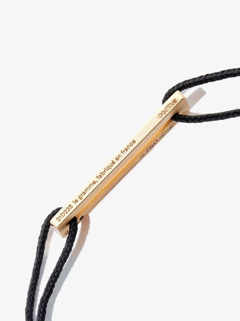 18k Yellow Gold Le 2.5g Diamond Perforated Cord Bracelet