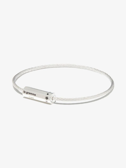 Sterling Silver Le 7g Polished Cable Bracelet