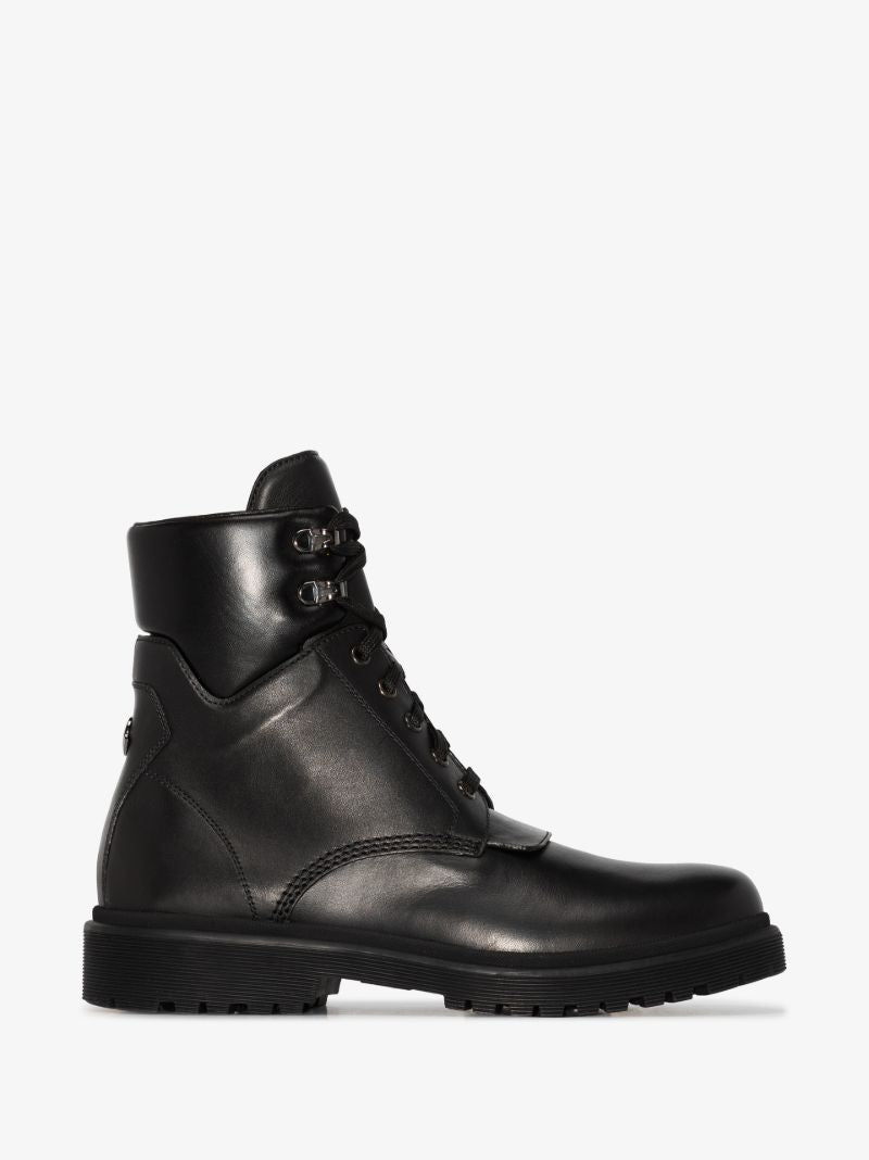 Black Patty Leather Ankle Boots