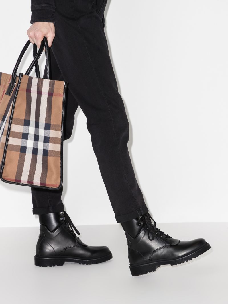 Black Patty Leather Ankle Boots