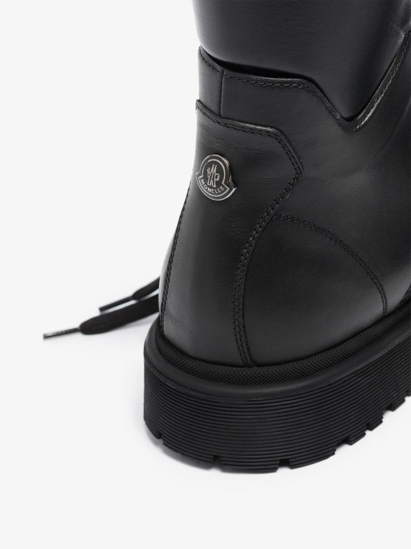 Black Patty Leather Ankle Boots