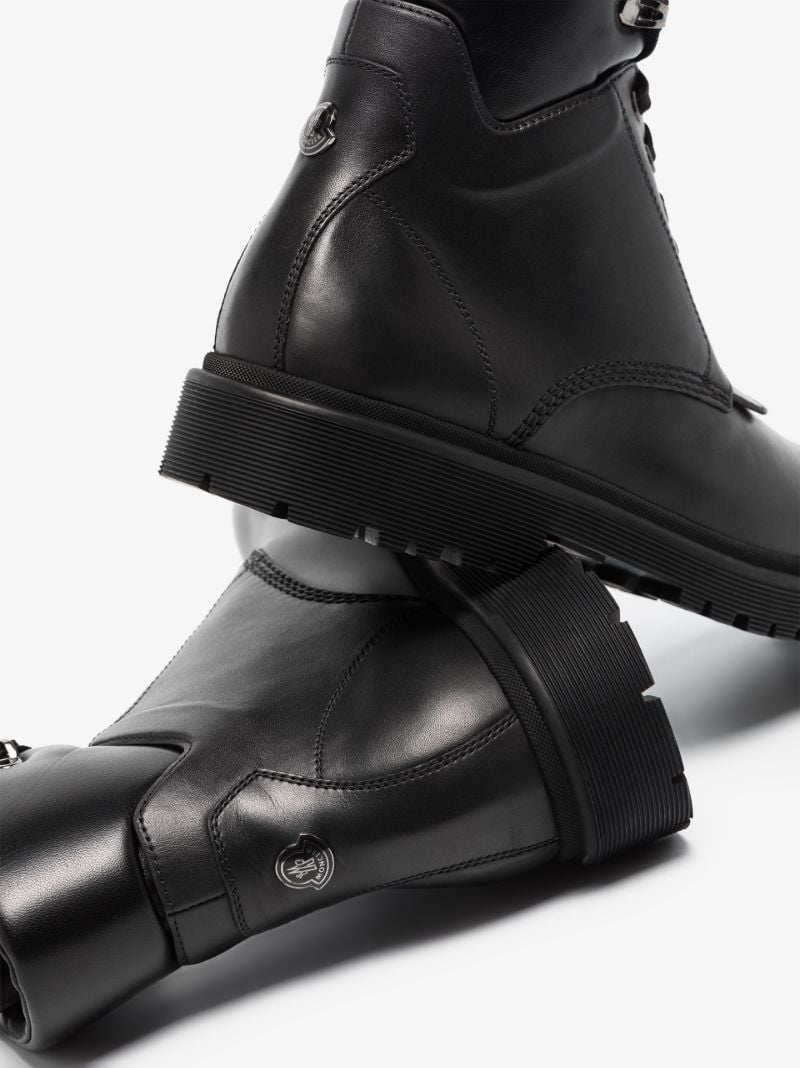Black Patty Leather Ankle Boots