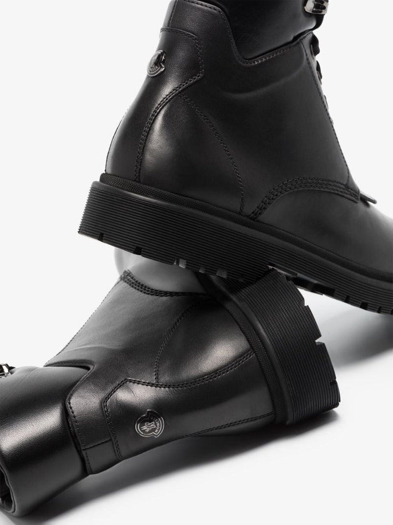 Black Patty Leather Ankle Boots