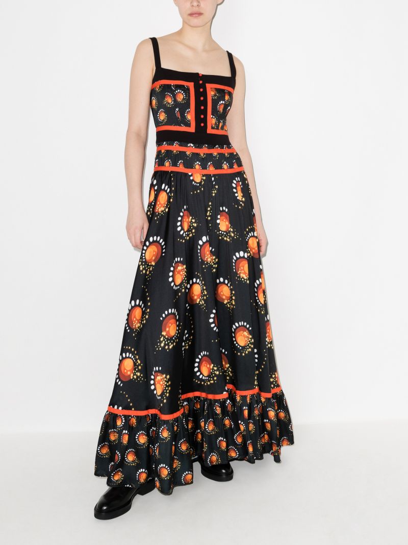 Firework Print Maxi Dress