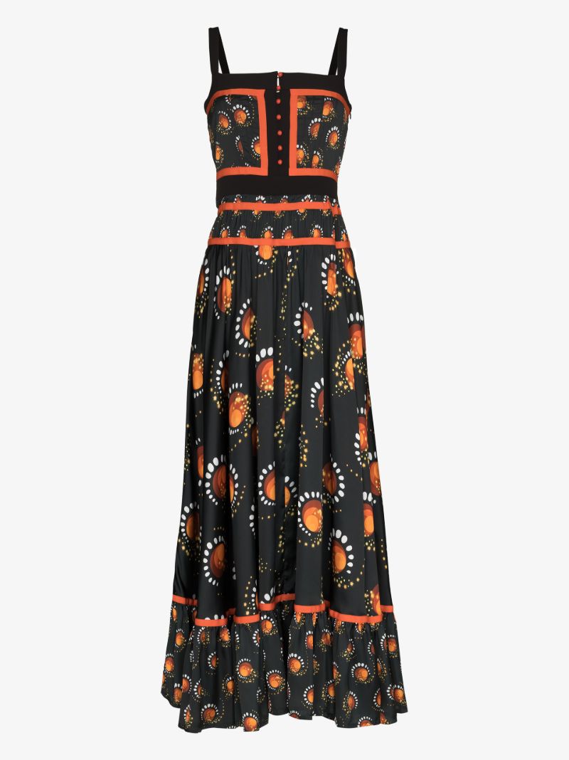 Firework Print Maxi Dress