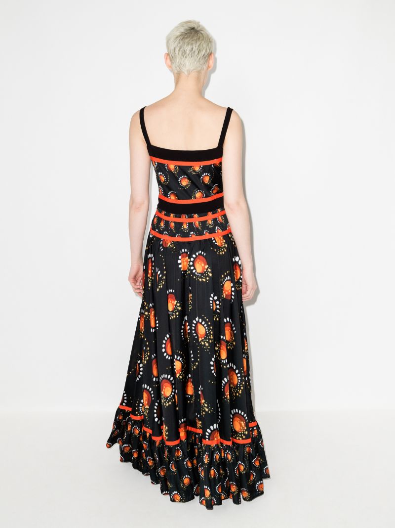 Firework Print Maxi Dress