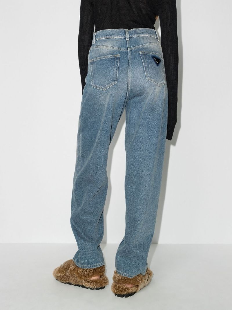 High Waist Straight Leg Jeans