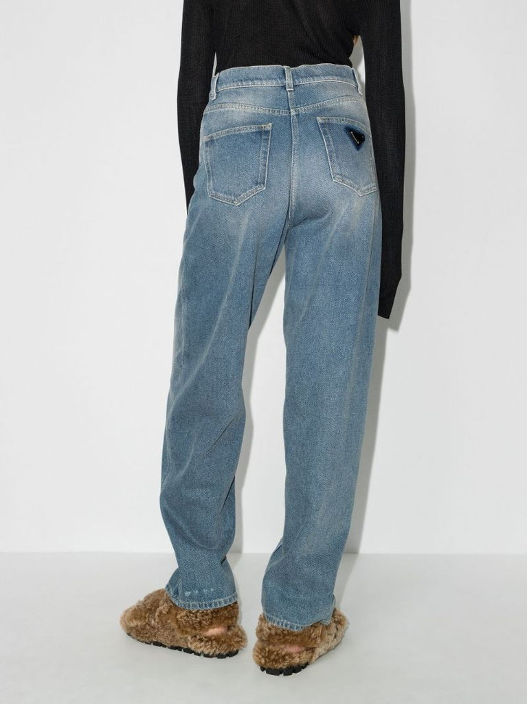 High Waist Straight Leg Jeans