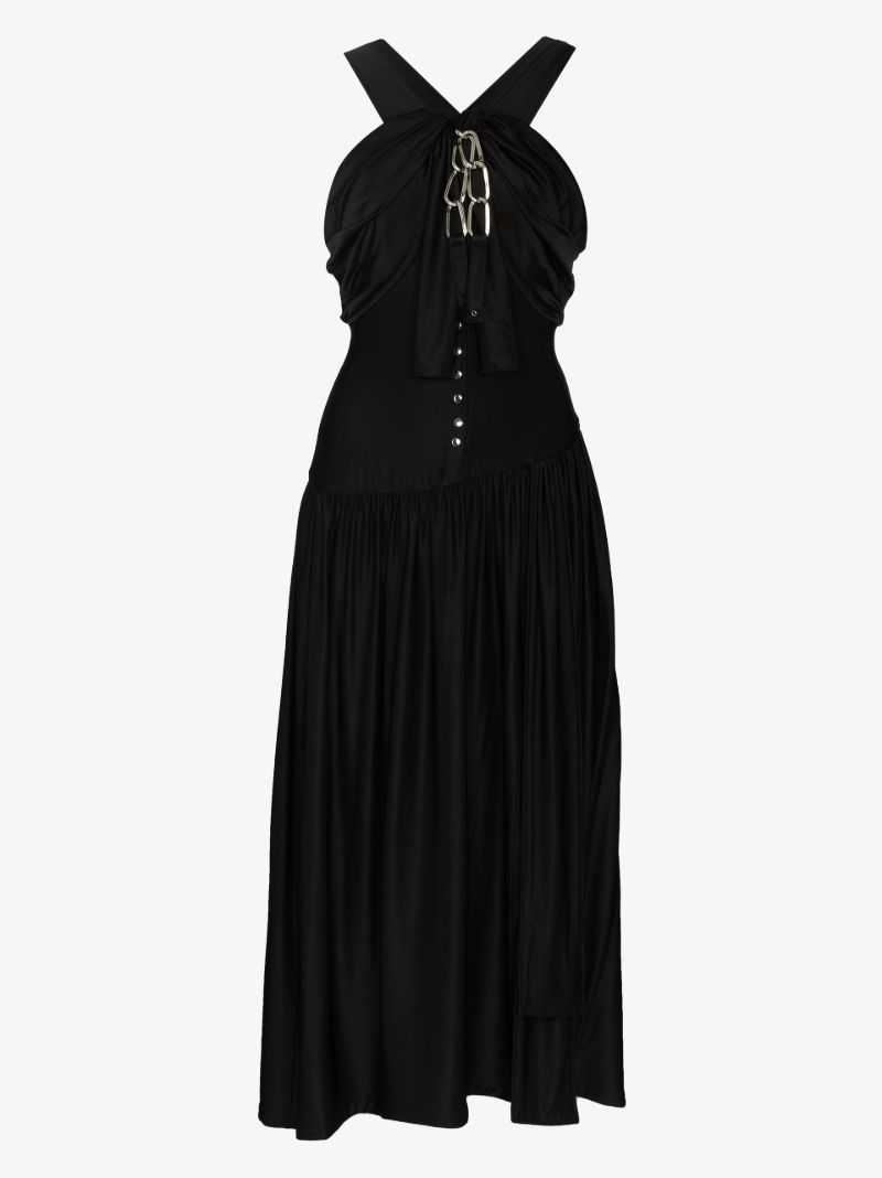 Halterneck Chain Midi Dress