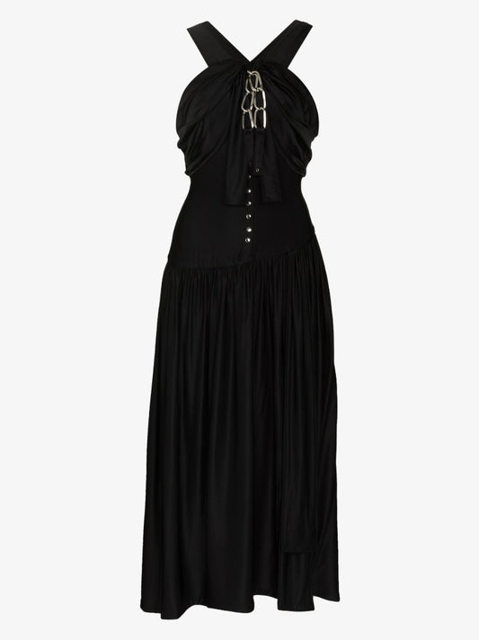 Halterneck Chain Midi Dress