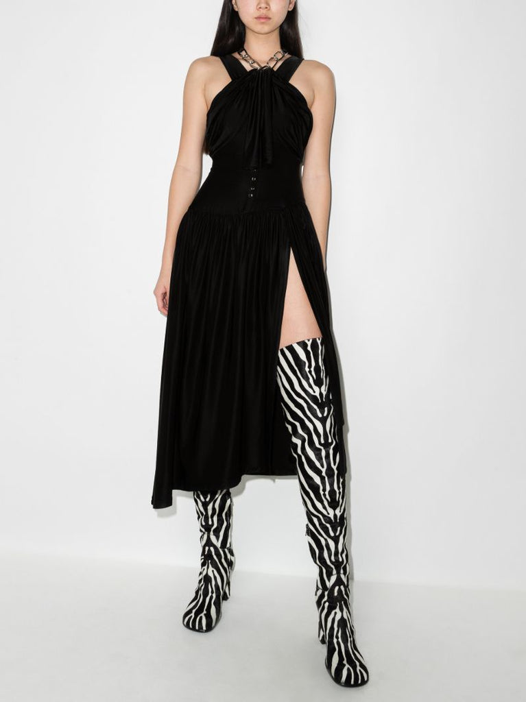 Halterneck Chain Midi Dress