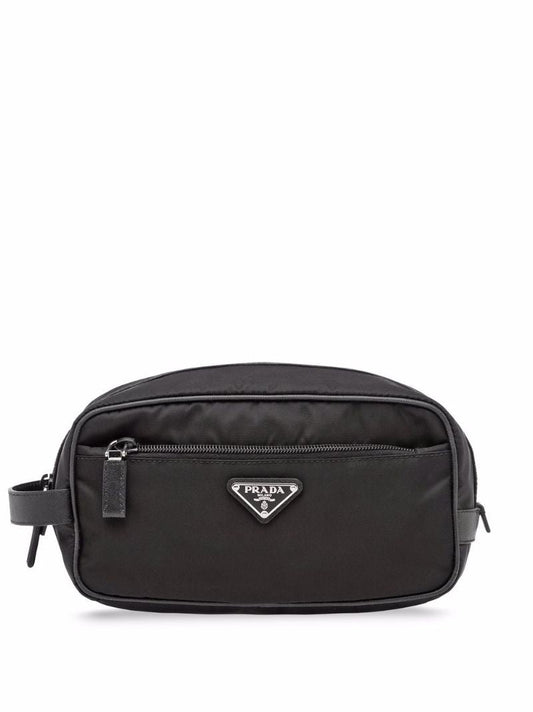 Black Re-nylon Wash Bag