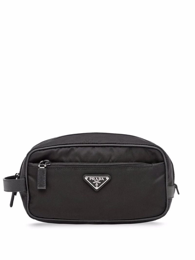 Black Re-nylon Wash Bag