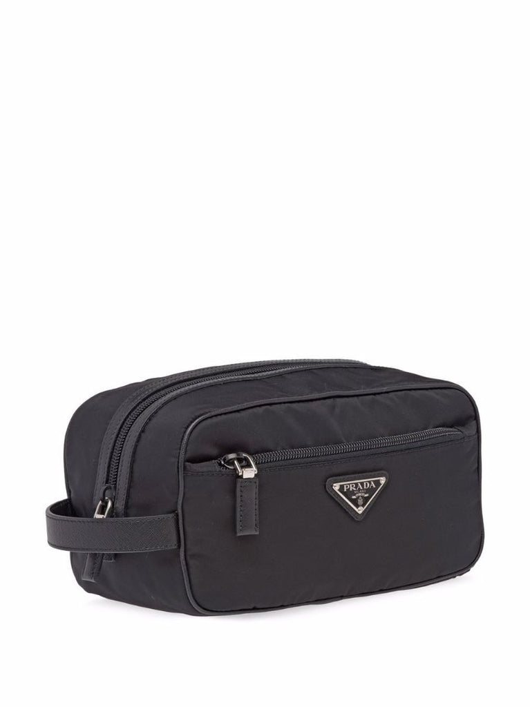 Black Re-nylon Wash Bag