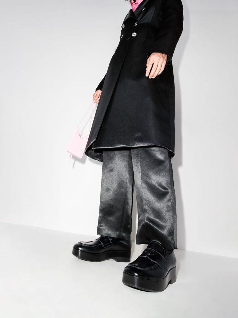 Black 50 Brushed Leather Loafers
