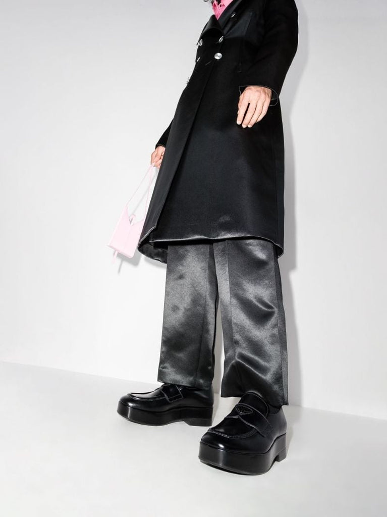 Black 50 Brushed Leather Loafers