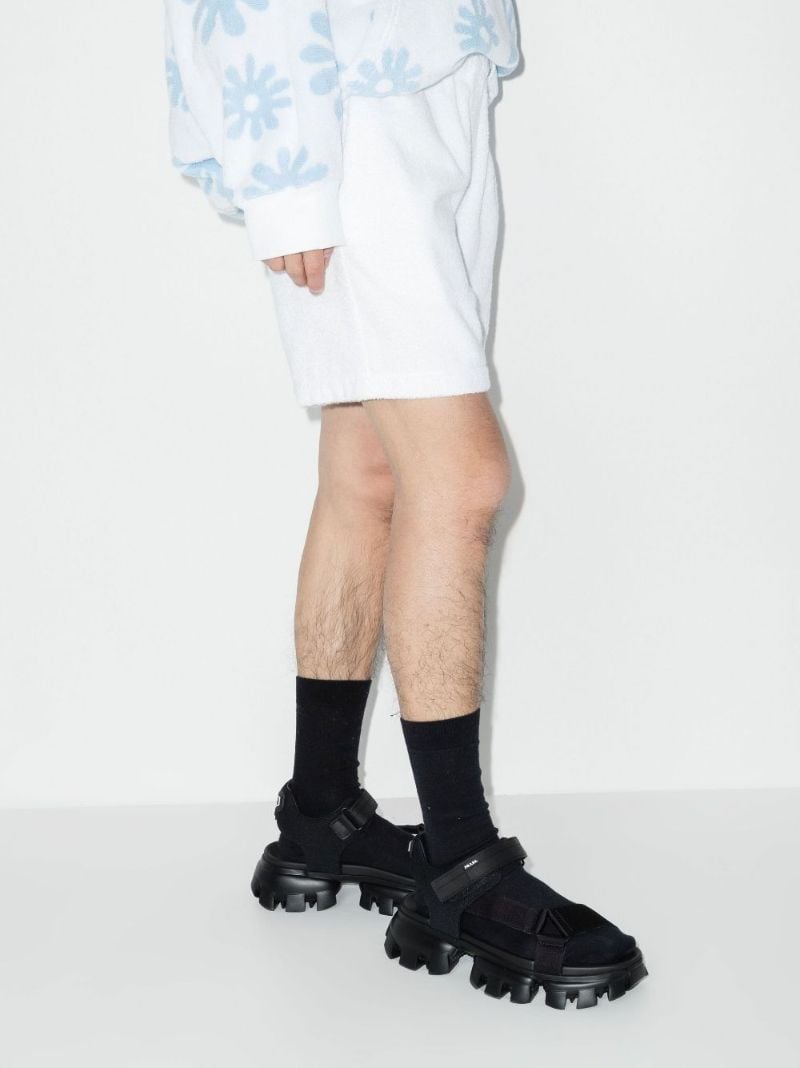 Logo Cotton Terry Track Shorts