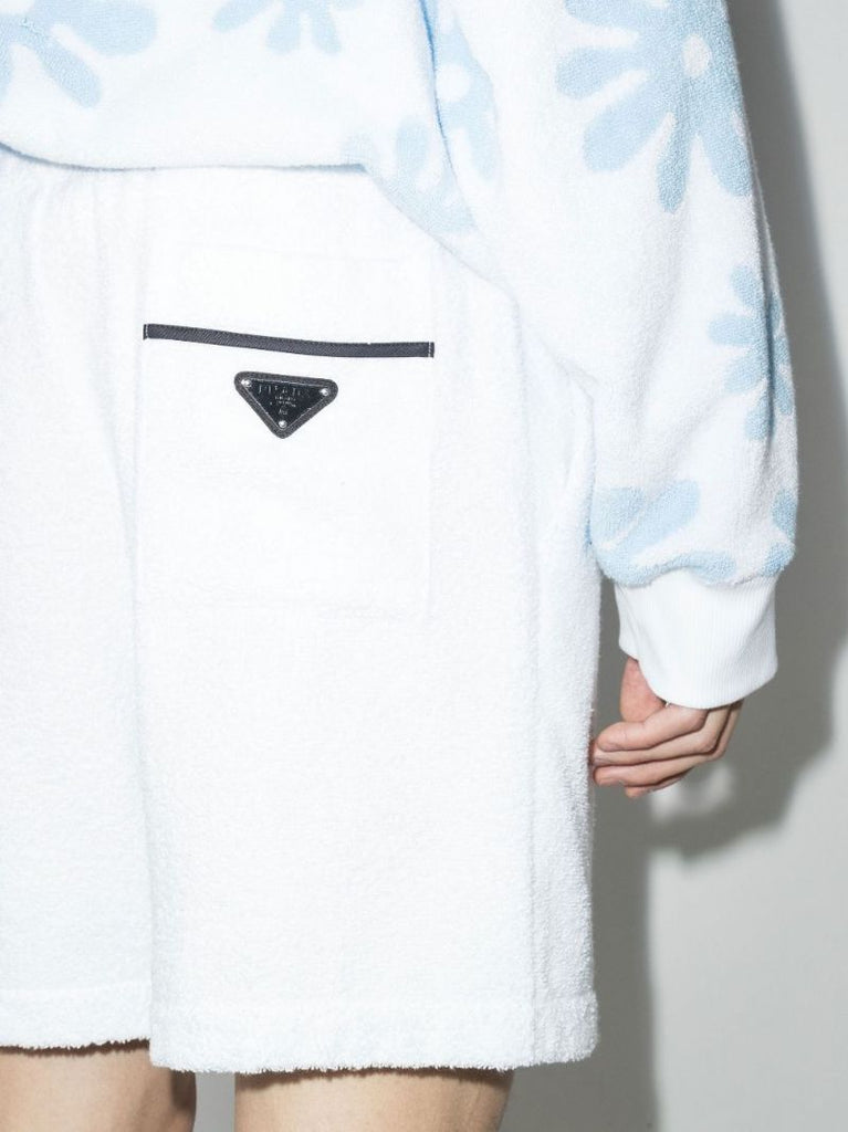 Logo Cotton Terry Track Shorts
