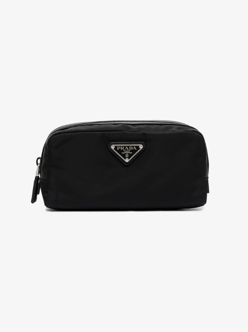 Black Medium Logo Plaque Re-nylon Washbag