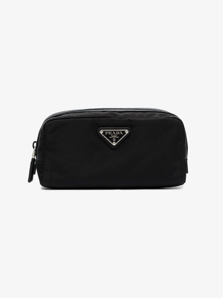 Black Medium Logo Plaque Re-nylon Washbag