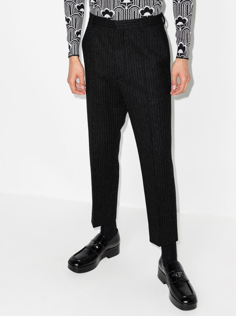 Pinstripe Wool Trousers