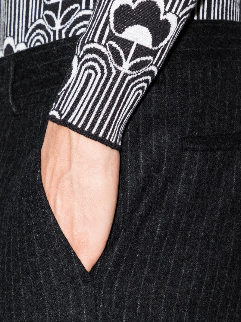 Pinstripe Wool Trousers