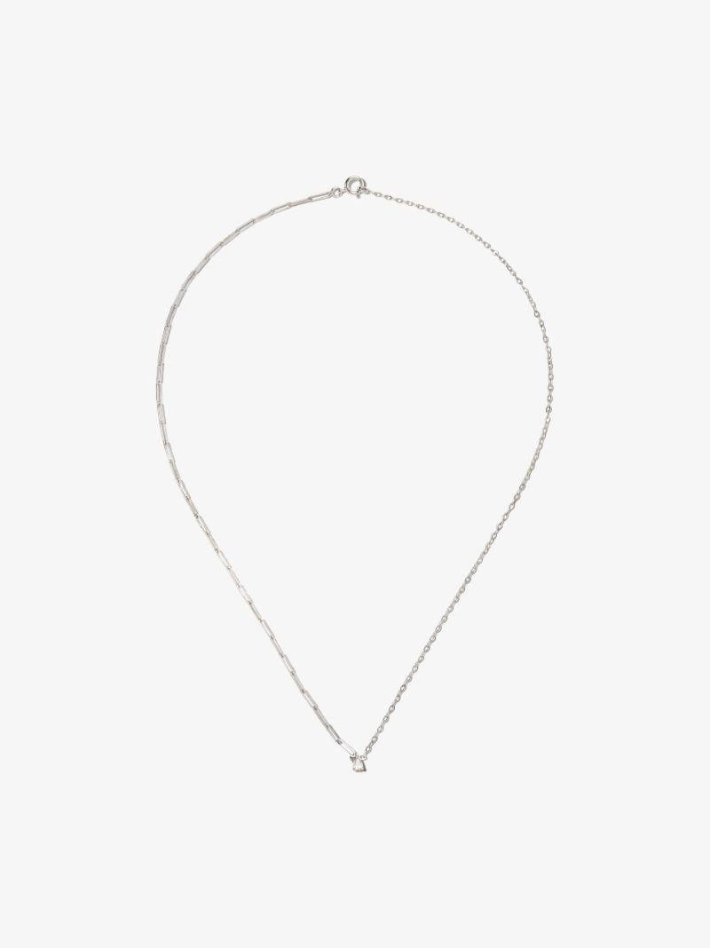 18k White Gold Solitaire Diamond Necklace