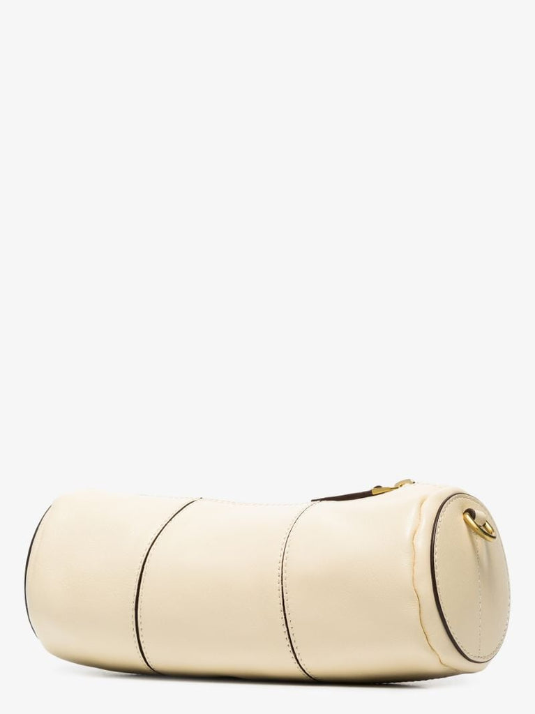 White Xx Mini Cylinder Leather Shoulder Bag