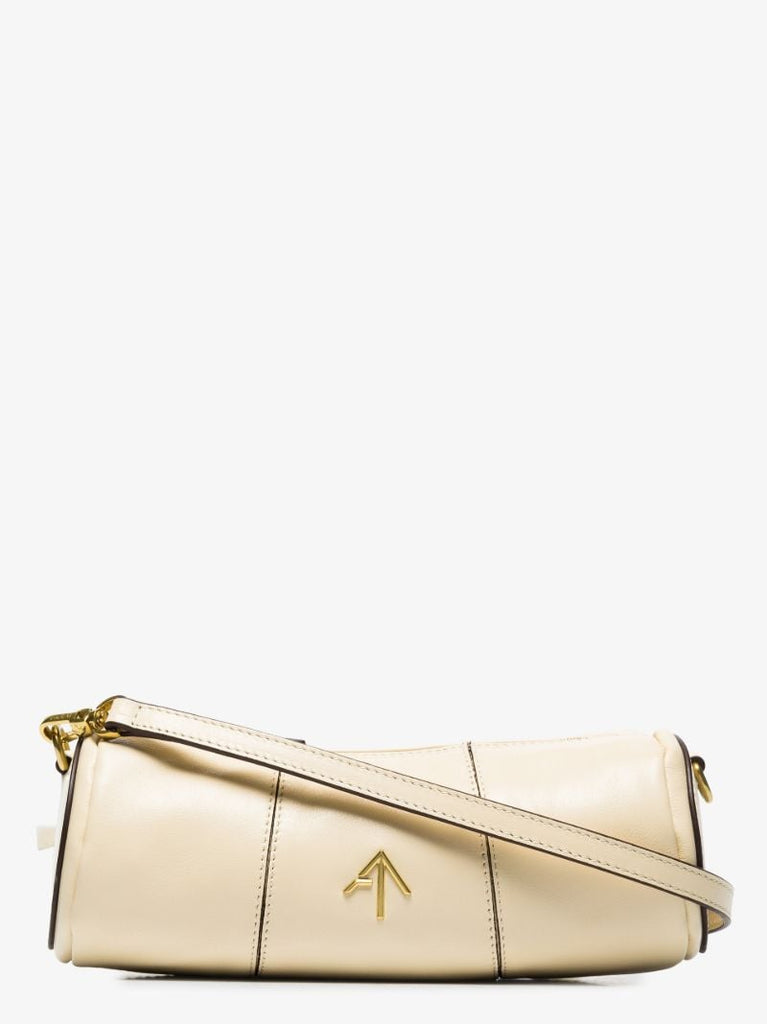 White Xx Mini Cylinder Leather Shoulder Bag