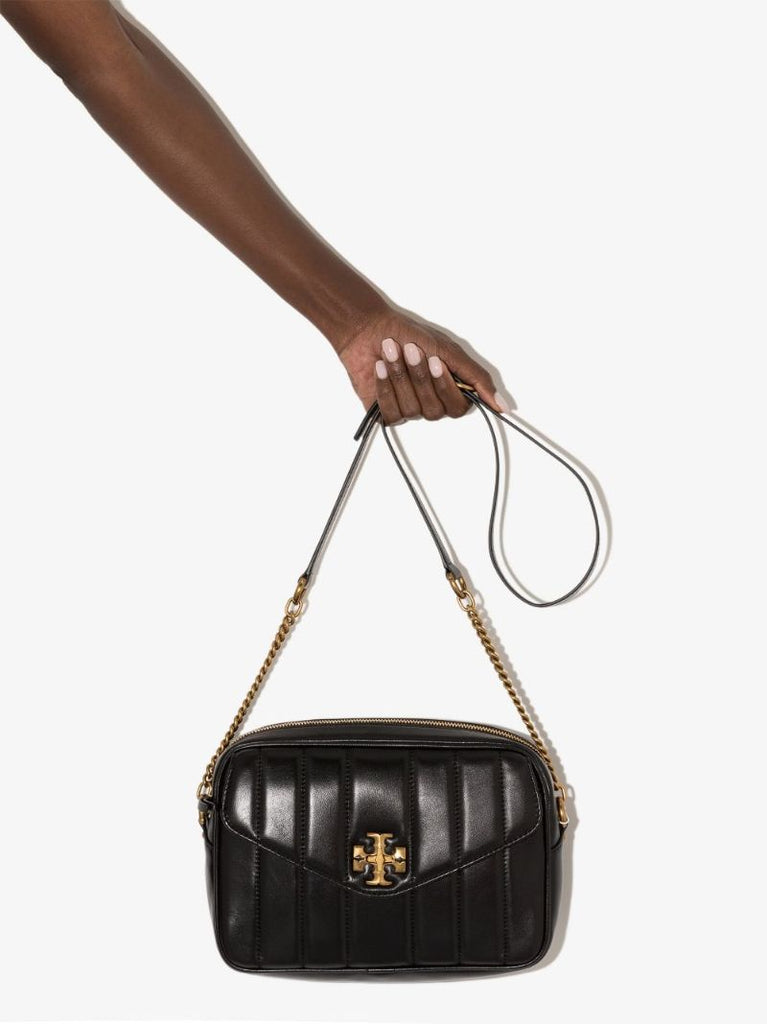 Black Kira Quilted Leather Camera Bag
