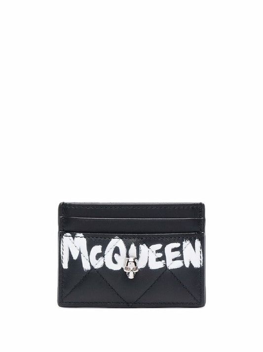 Black Skull Leather Card Holder