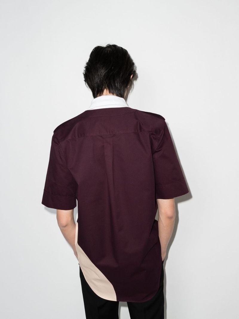 Geometric Print Panelled Shirt