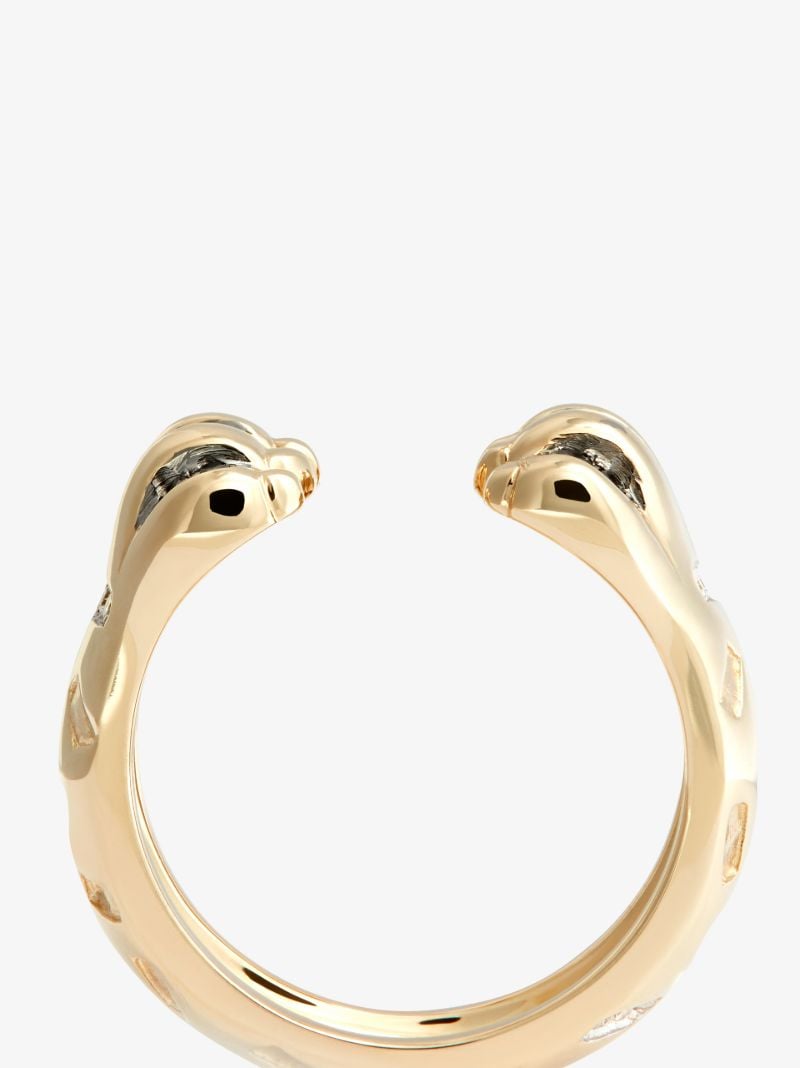 9k Yellow Gold Papatte Diamond Ring